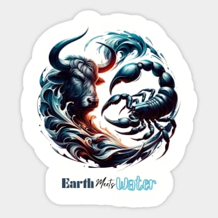 Taurus meets Scorpio Zodiac Design Sticker